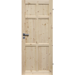 Drzwi sosnowe, seczne - "Bergen" pelne - Seria Classic - Drzwi wewnetrzne drewniane "RADEX"