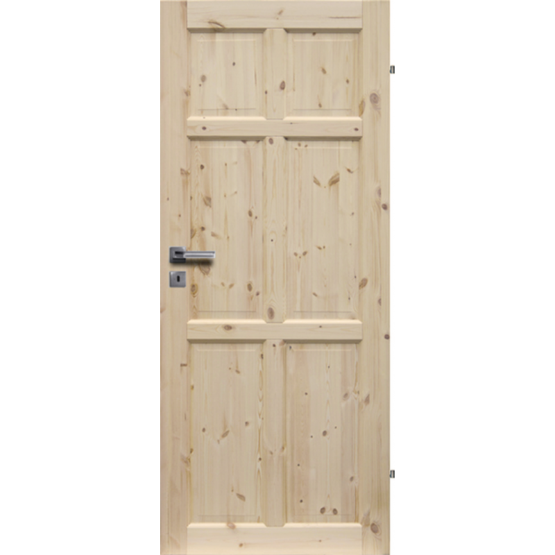 Drzwi sosnowe, sęczne - "Bergen" pełne - Seria Classic - Drzwi wewnętrzne drewniane "RADEX"