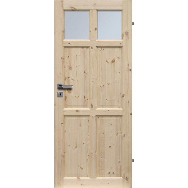 Drzwi sosnowe, sęczne - "Bergen" wersja 2S - Seria Classic - Drzwi wewnętrzne drewniane "RADEX"