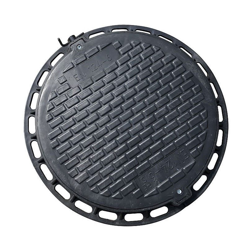 Pokrywa do szamba, z kluczem - czarny polimer