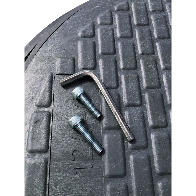 Pokrywa do szamba, z kluczem - czarny polimer