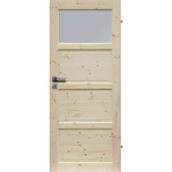 Drzwi sosnowe, seczne - "Lizbona" wersja 1S - Seria Classic - Drzwi wewnetrzne drewniane "RADEX"