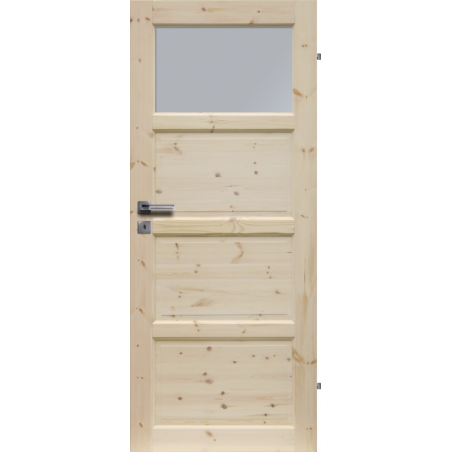 Drzwi sosnowe, sęczne - Lizbona wersja 1S - Seria Classic - Drzwi wewnętrzne drewniane "RADEX"