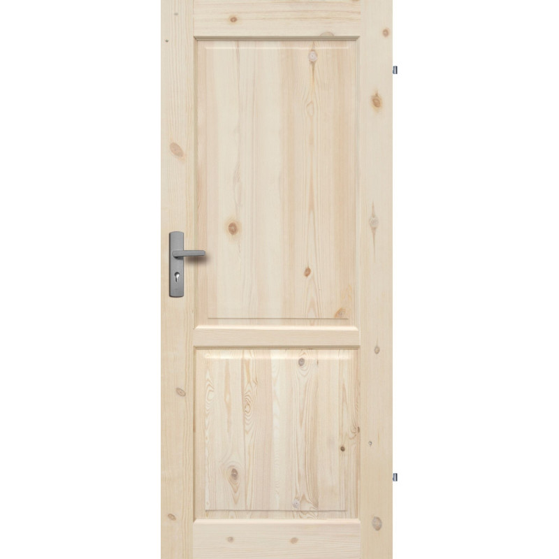 Drzwi sosnowe, sęczne - "Lugano" pełne - Seria Classic - Drzwi wewnętrzne drewniane "RADEX"