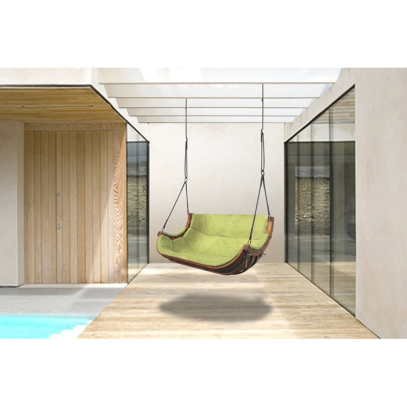 Podwójny Fotel Alpha Podwieszany Zielony - bujak ogrodowy Podwójny Fotel Alpha Podwieszany Zielony - bujak ogrodowy