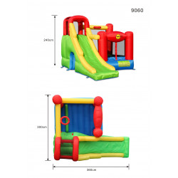 Dmuchany zamek SLIDE trampolina HappyHop dmuchawa