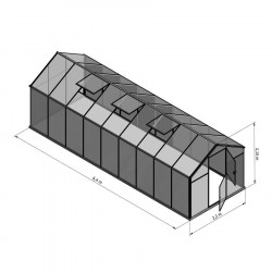 Szklarnia HQ Poliwęglan ALU 640x220cm Produkcja UE