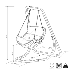 Hamak Steel Alpha Terracota - bujak ogrodowy