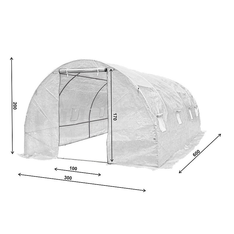Tunel Szklarniowy PREMIUM 3x6m