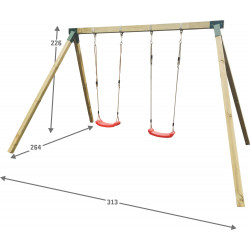 Huśtawka podwójna HEKTOR II sosna impregnowana