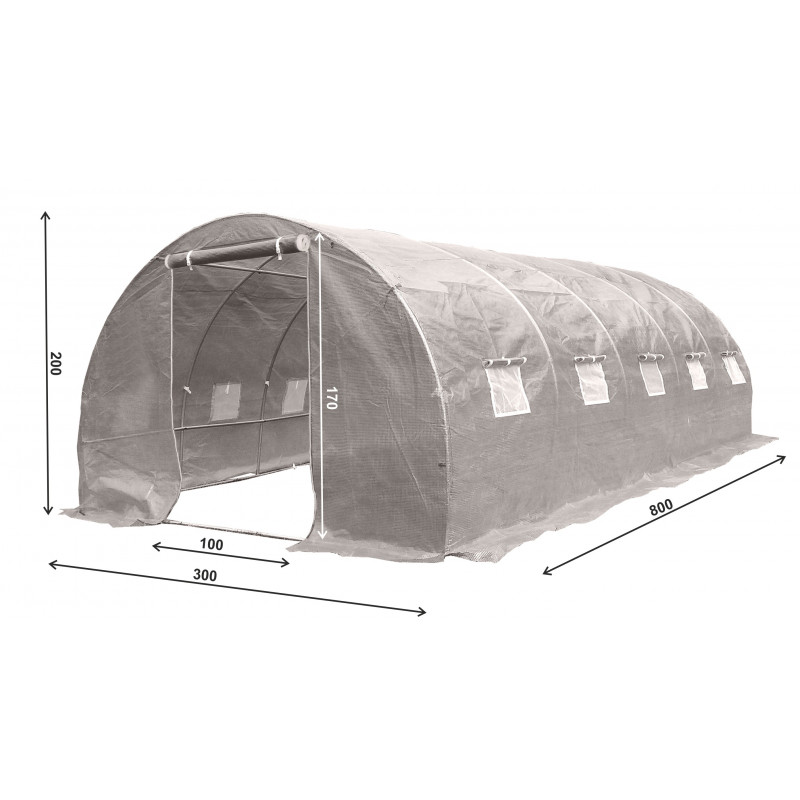 Pokrycie do tunelu szklarniowego 4iQ 3x6 szare