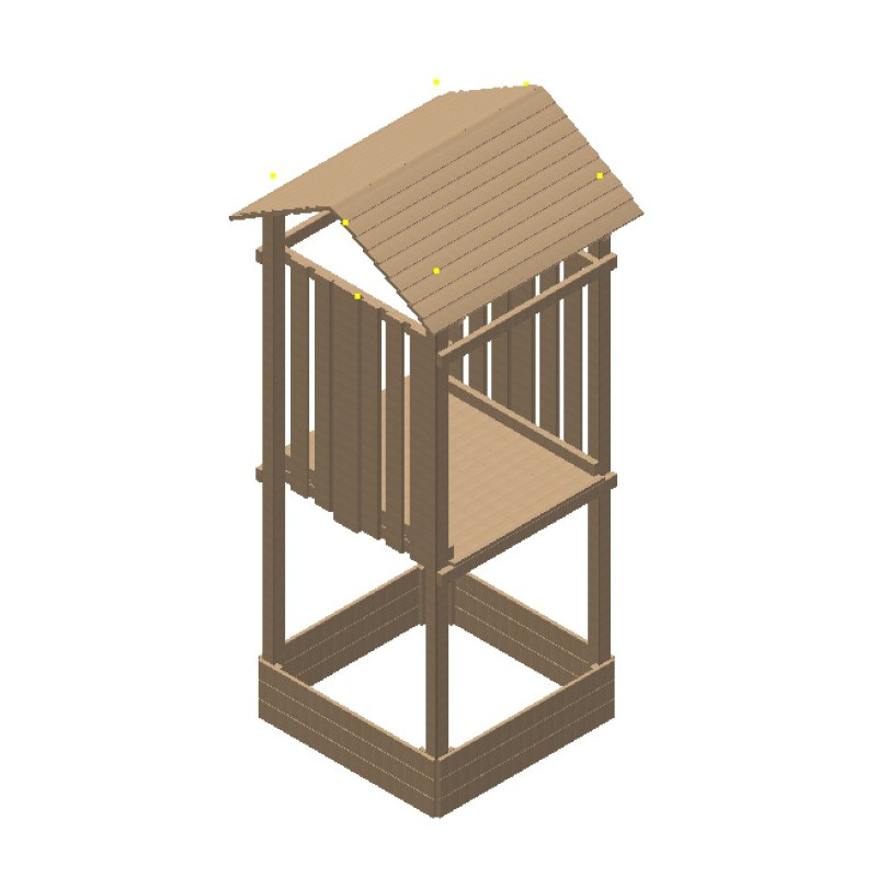 Wieża Hektor z daszkiem + piaskownica i drabinka