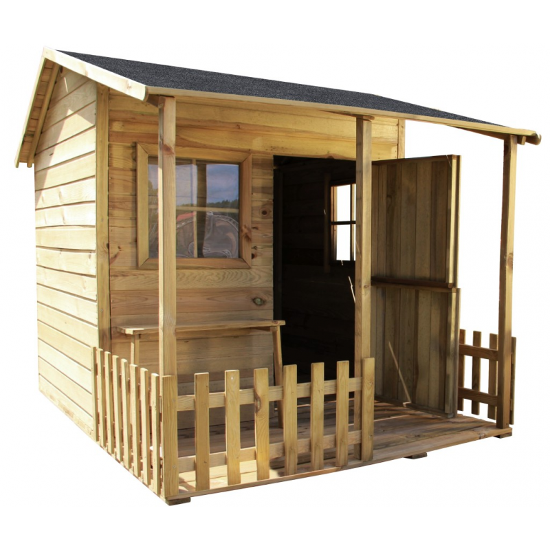 Drewniany Domek Ogrodowy Dla Dzieci Malwinka na Platformie Scenie