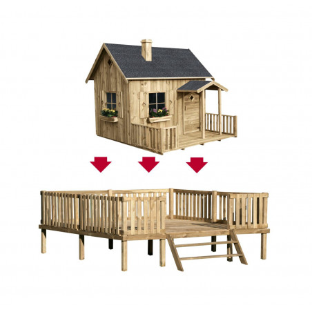 Drewniany Domek Ogrodowy Dla Dzieci Maja na Platformie Scenie