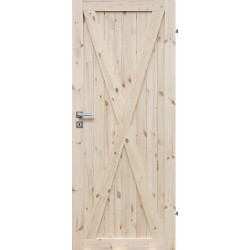 Drzwi sosnowe, sęczne, nieszklone - "Loft XI" - Seria Classic - Drzwi wewnętrzne drewniane "RADEX"