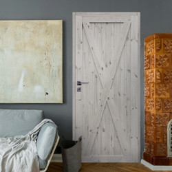Drzwi sosnowe, sęczne, nieszklone - "Loft XI" - Seria Classic - Drzwi wewnętrzne drewniane "RADEX"