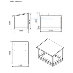 Piaskownica z daszkiem do drewnianego domku Blanka 4iQ