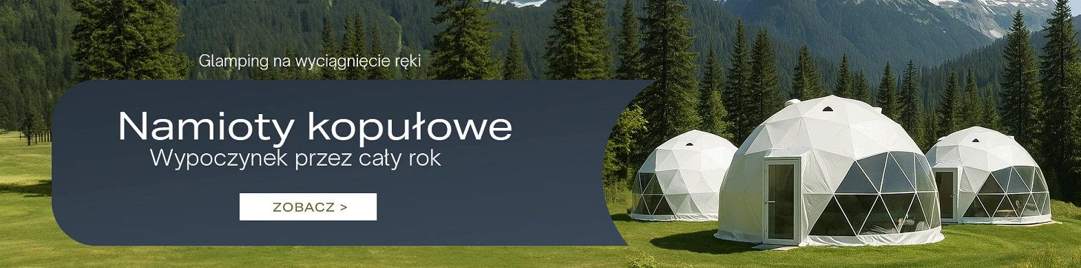 Namioty sferyczne - glamping w ogrodzie