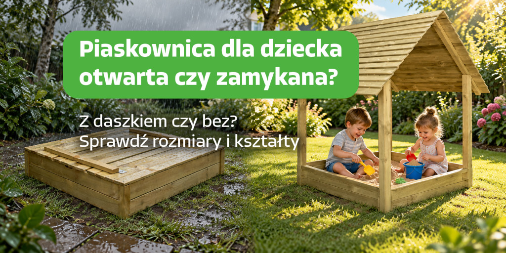 Piaskownica z daszkiem - otwarta czy zamykana? Jak wybrać rozmiar i kształt?