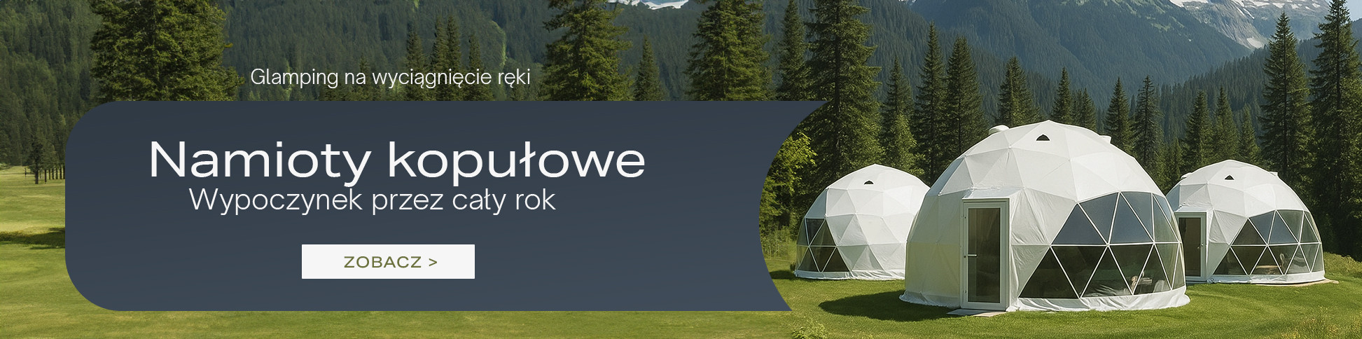 Namioty sferyczne - glamping w ogrodzie